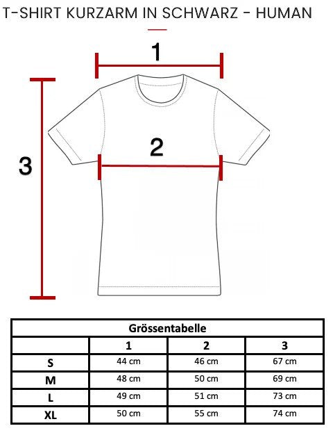 T-shirt à manches courtes en noir humain