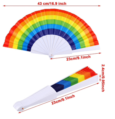 Regenbogen Fächer senkrechte Regenbogenstreifen