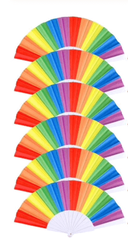 Regenbogen Fächer senkrechte Regenbogenstreifen