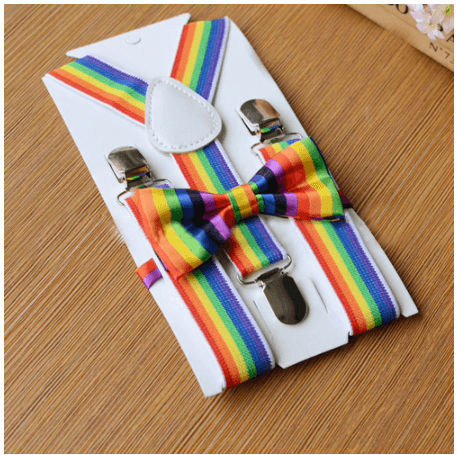 Hosenträger Mit Fliege Regenbogen Für Kinder