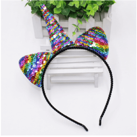 Haarreif Einhorn Mit Regenbogen Pailetten