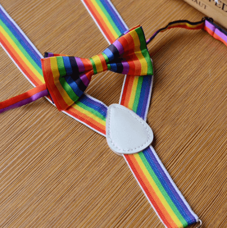 Hosenträger Mit Fliege Regenbogen Für Kinder