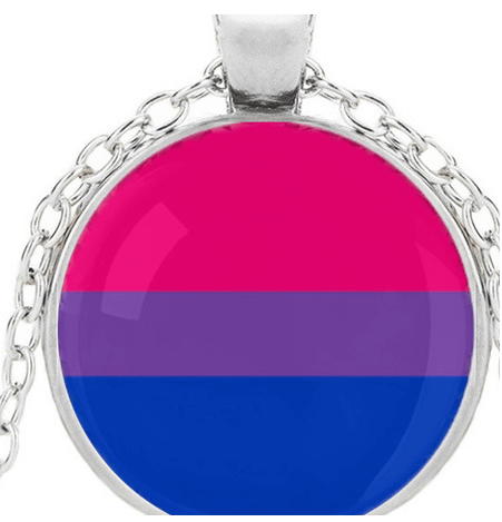 Regenbogen Halskette Mit Rundem Anhänger Bisexuel