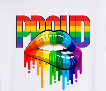 T Shirt Short Sleeve White Proud