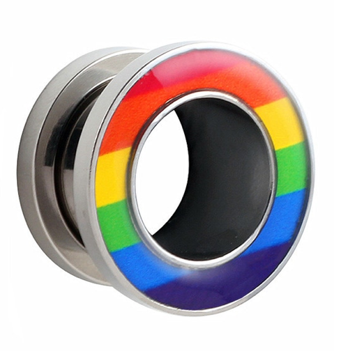 Cooler Regenbogen Plug Variante Kreis Dunkel