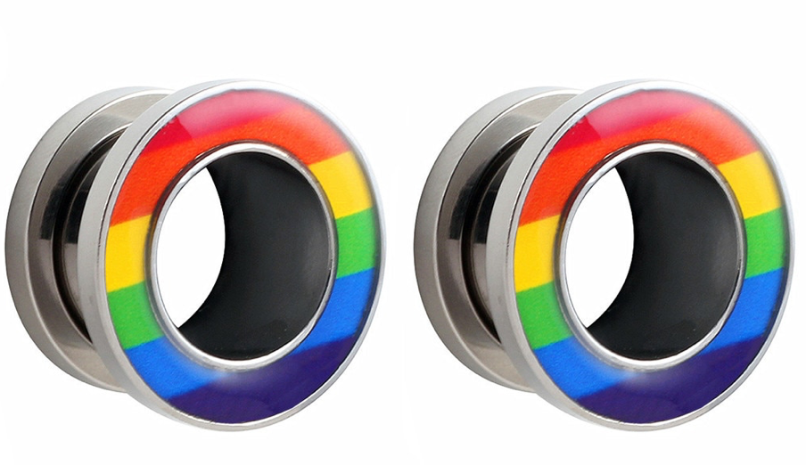 Cooler Regenbogen Plug Variante Kreis Dunkel