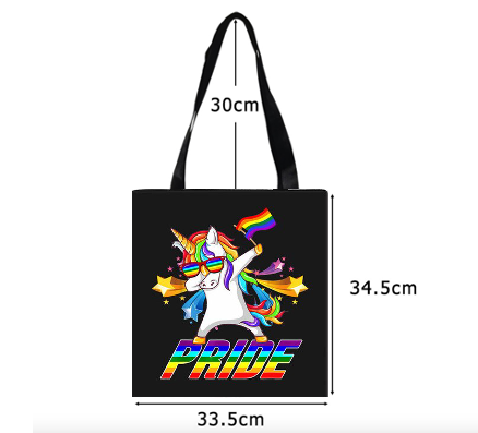 Stofftasche Einhorn Pride
