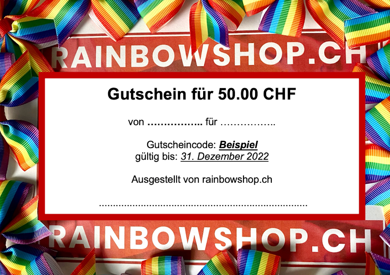 Voucher From Rainbowshop.ch