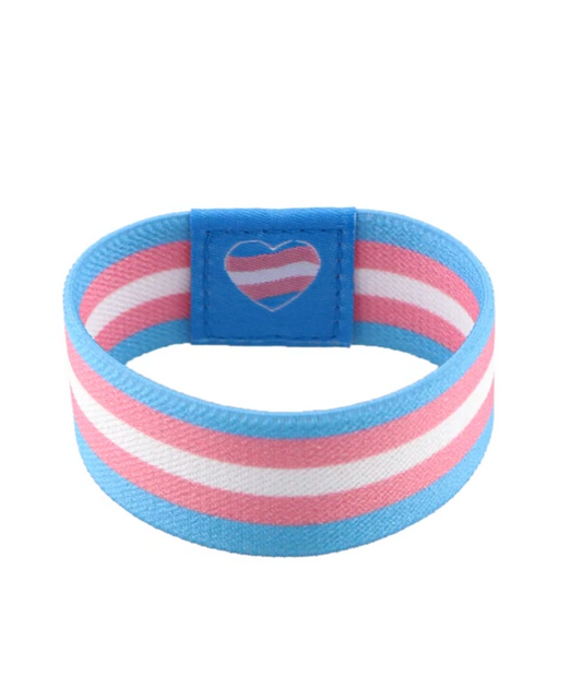Bracelet élastique avec coeur - transgenre