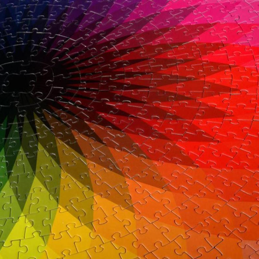 Cooles Regenbogen Puzzle mit 1000 Teile