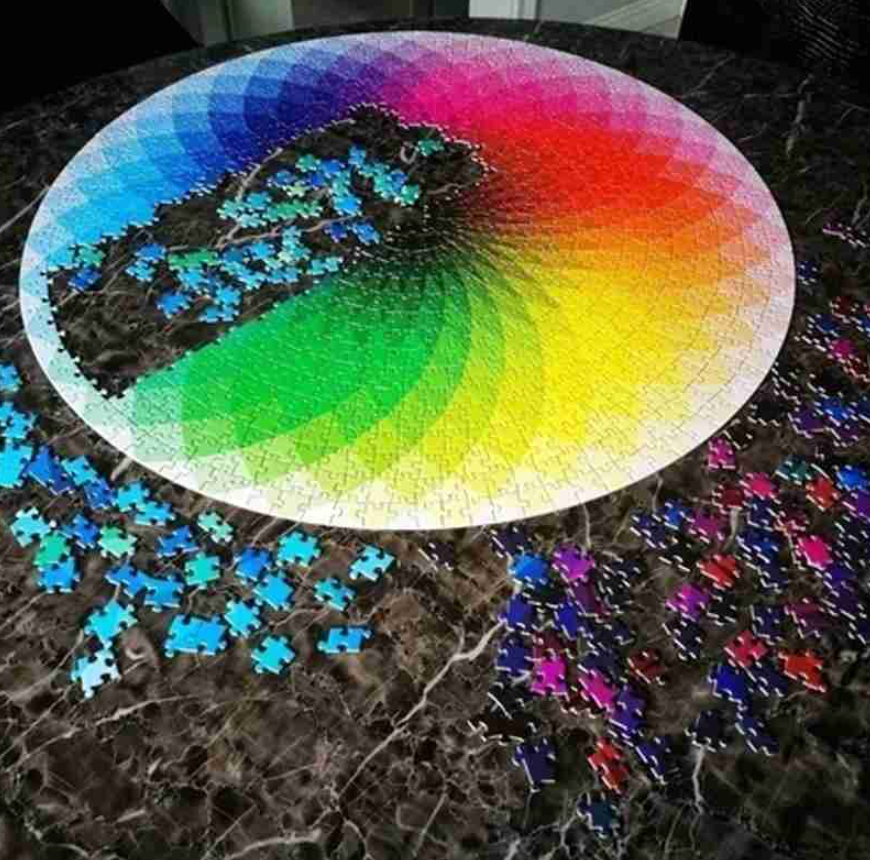 Cooles Regenbogen Puzzle mit 1000 Teile