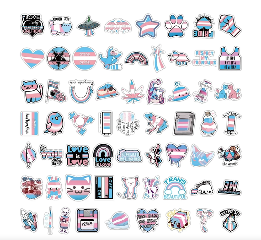 Funny and cool stickers "trans"