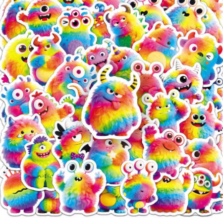 Lustige und Coole Regenbogenaufkleber - The monsters