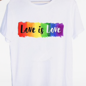T-Shirt Kurzarm weiss - Love is Love