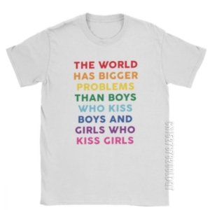 T-shirt short-sleeved white - The world has bigger problems than, ...