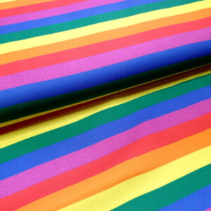 Cotton fabric rainbow design