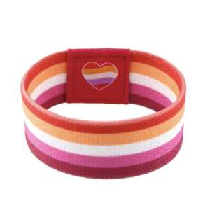 Bracelet élastique avec coeur - lesbienne
